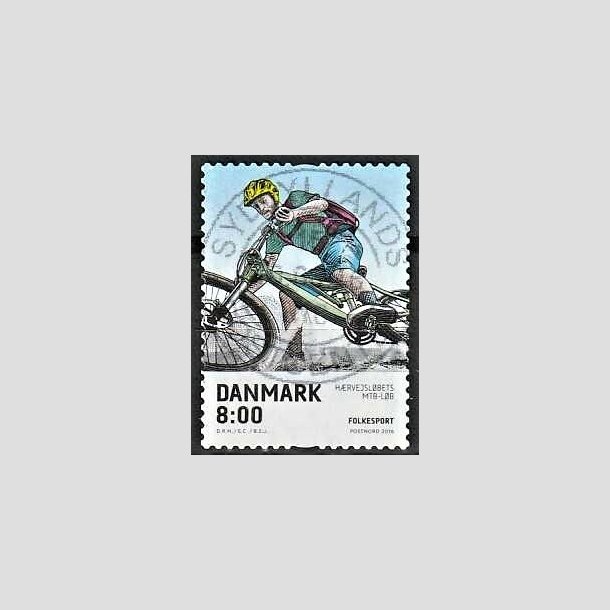 FRIMRKER DANMARK | 2016 - AFA 1856 - Folkesport - 8,00 Kr. flerfarvet - Pragt Stemplet