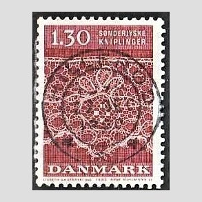 FRIM�RKER DANMARK | 1980 - AFA 712 - S�nderjyske kniplinger - 1,30 Kr. r�d - Pragt Stemplet Hiller�d