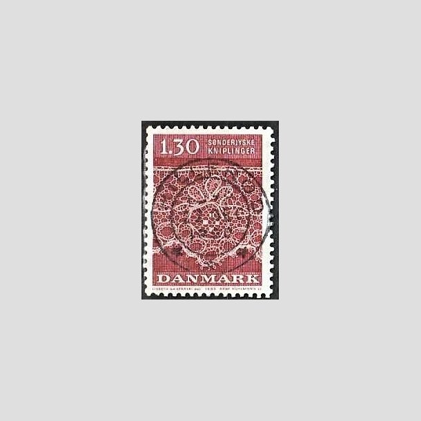 FRIMRKER DANMARK | 1980 - AFA 712 - Snderjyske kniplinger - 1,30 Kr. rd - Pragt Stemplet Hillerd