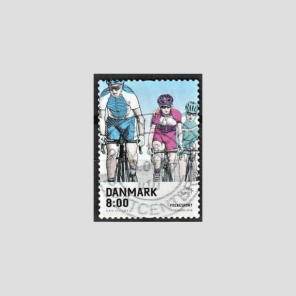 FRIMRKER DANMARK | 2016 - AFA 1855 - Folkesport - 8,00 Kr. flerfarvet - Pragt Stemplet