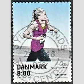 FRIM�RKER DANMARK | 2016 - AFA 1854 - Folkesport - 8,00 Kr. flerfarvet - Pragt Stemplet