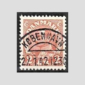 FRIMRKER DANMARK | 1934 - AFA 212 - Chr. X 2 Kr. brunrd - Lux Stemplet 