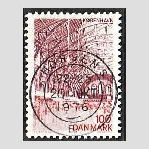 FRIM�RKER DANMARK | 1976 - AFA 615 - K�benhavn - 100 �re r�dlilla/r�d - Pragt Stemplet Horsens