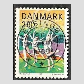 FRIM�RKER DANMARK | 1985 - AFA 836 - Sport - 2,80 Kr. flerfarvet - Pragt Stemplet Helsing�r