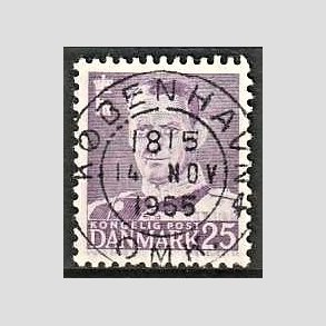 FRIMRKER DANMARK | 1955 - AFA 360 - Fr. IX 25 re violet - Lux Stemplet Kbenhavn