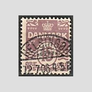 FRIM�RKER DANMARK | 1905-06 - AFA 46 - B�lgelinie 15 �re brunlilla - Lux Stemplet Helsing�r