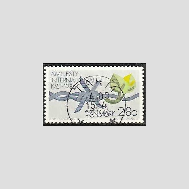 FRIMRKER DANMARK | 1986 - AFA 850 - Amnesty International 25 r - 2,80 Kr. flerfarvet - Pragt Stemplet Tarm