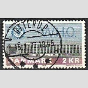 FRIM�RKER DANMARK | 1972 - AFA 533 - W.H.O - 2 Kr. bl�/r�d/gr�n - Lux Stemplet Otterup