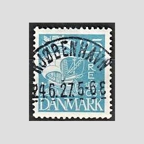 FRIM�RKER DANMARK | 1927 - AFA 171 - Karavel 25 �re bl� - Lux Stemplet Kj�benhavn
