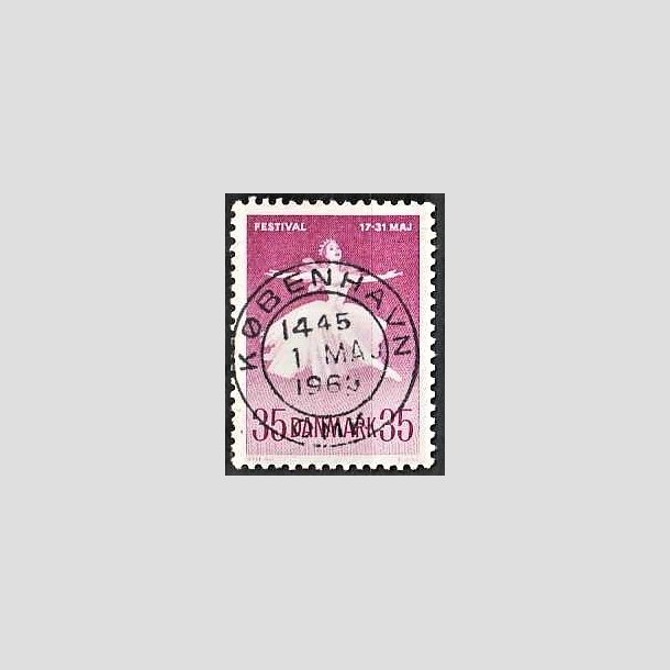 FRIMRKER DANMARK | 1959 - AFA 377 - Ballet og Musikfestival - 35 re rdlilla - Pragt Stemplet Kbenhavn