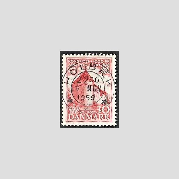 FRIMRKER DANMARK | 1953-56 - AFA 349 - Kongeriget 1000 r - 30 re rd - Pragt Stemplet Holbk