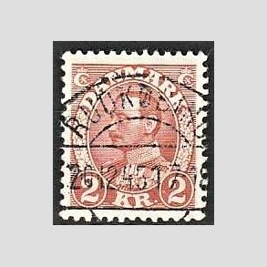 FRIMRKER DANMARK | 1934 - AFA 212 - Chr. X 2 Kr. brunrd - Lux Stemplet Rudkbing