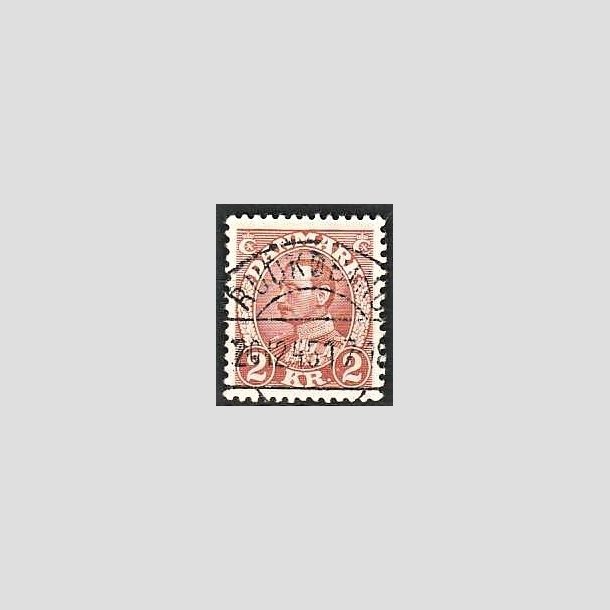 FRIMRKER DANMARK | 1934 - AFA 212 - Chr. X 2 Kr. brunrd - Lux Stemplet Rudkbing