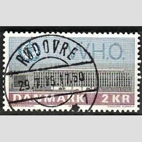 FRIM�RKER DANMARK | 1972 - AFA 533 - W.H.O - 2 Kr. bl�/r�d/gr�n - Lux Stemplet R�dovre