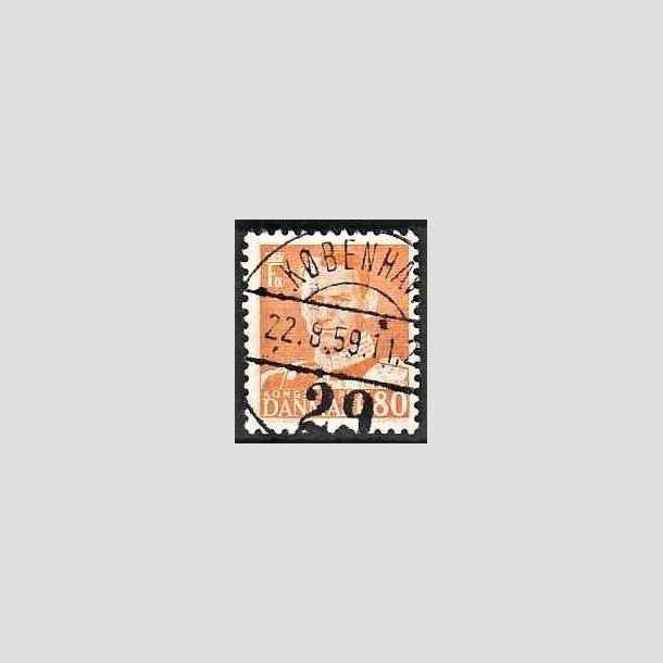 FRIMRKER DANMARK | 1952-53 - AFA 341 - Fr. IX 80 re orange - Lux Stemplet Kbenhavn