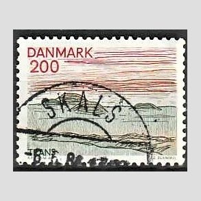 FRIM�RKER DANMARK | 1979 - AFA 688 - Nordjylland - 200 �re flerfarvet - Pragt Stemplet Skals