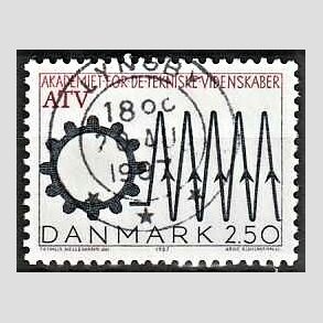 FRIMRKER DANMARK | 1987 - AFA 884 - Tekniske akademi 50 r - 2,50 Kr. sort/rd - Pragt Stemplet Lyngby