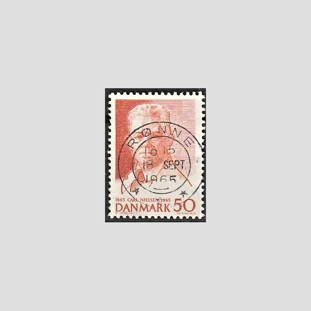 FRIMRKER DANMARK | 1965 - AFA 435 - Komponist Carl Nielsen - 30 re orangerd - Pragt Stemplet Rnne