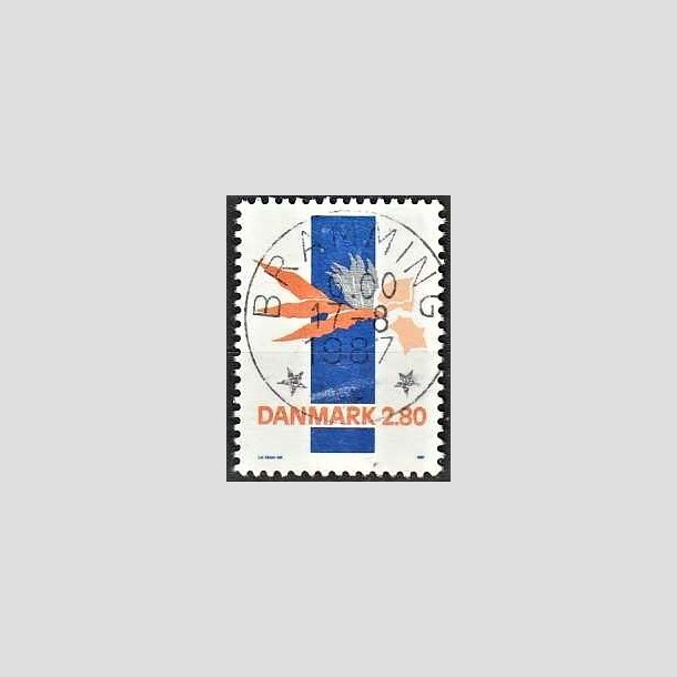 FRIMRKER DANMARK | 1987 - AFA 877 - Kunst - 2,80 Kr. flerfarvet - Pragt Stemplet Bramming