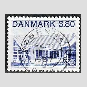FRIM�RKER DANMARK | 1987 - AFA 883 - Europam�rker - 3,80 Kr. bl� - Pragt Stemplet K�benhavn