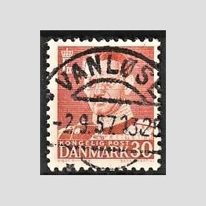 FRIMRKER DANMARK | 1952-53 - AFA 337 - Fr. IX 30 re rd - Lux Stemplet Vanlse