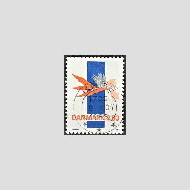 FRIMRKER DANMARK | 1987 - AFA 877 - Kunst - 2,80 Kr. flerfarvet - Pragt Stemplet Kge