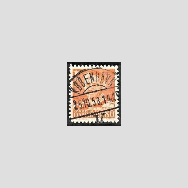 FRIMRKER DANMARK | 1952-53 - AFA 341 - Fr. IX 80 re orange - Lux Stemplet Kbenhavn