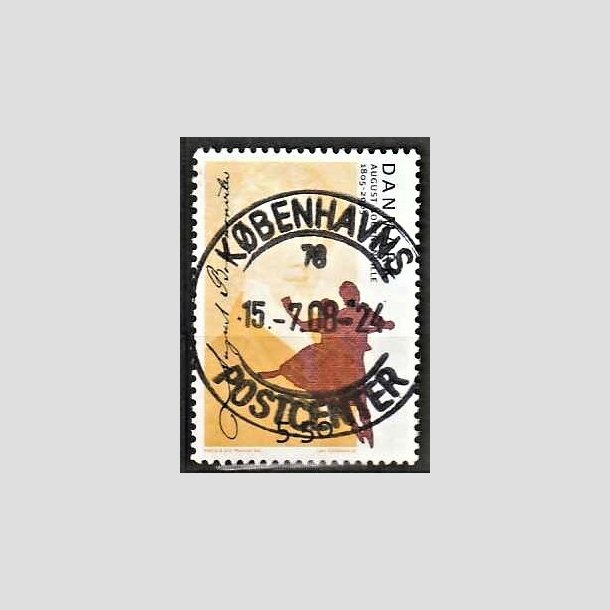 FRIMRKER DANMARK | 2005 - AFA 1433 - August Bournoneville - 5,50 Kr. flerfarvet - Pragt Stemplet