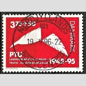 FRIMRKER DANMARK | 1995 - AFA 1096 - PTU - 3,75 Kr. + 50 re rd - Pragt Stemplet Herning