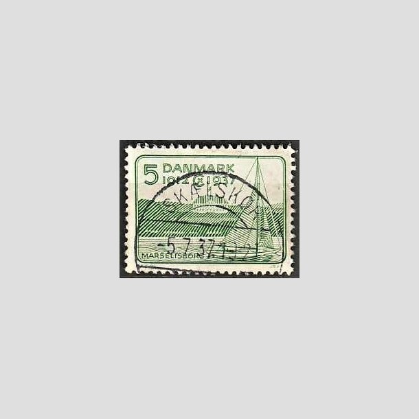 FRIMRKER DANMARK | 1937 - AFA 239 - Chr. X 25 re jubilum 5 re grn - Lux Stemplet Sklskr