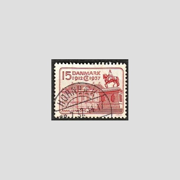 FRIMRKER DANMARK | 1937 - AFA 241 - Chr. X 25 re jubilum 15 re rd - Lux Stemplet Hornbk