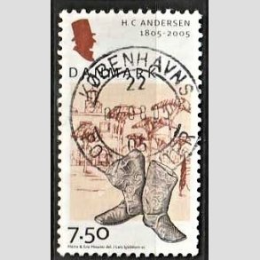 FRIM�RKER DANMARK | 2005 - AFA 1425 - H.C. Andersen - 7,50 Kr. Rejsest�vler - Pragt Stemplet