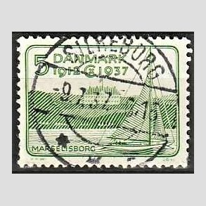 FRIM�RKER DANMARK | 1937 - AFA 239 - Chr. X 25 �re jubil�um 5 �re gr�n - Lux Stemplet Silkeborg