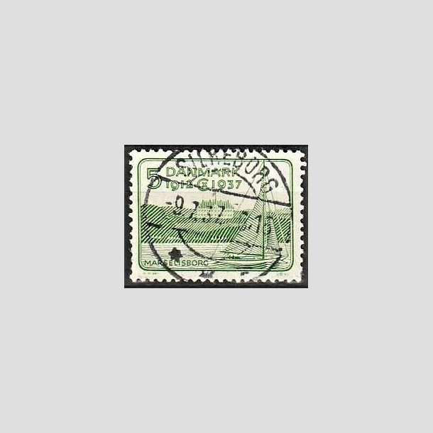 FRIMRKER DANMARK | 1937 - AFA 239 - Chr. X 25 re jubilum 5 re grn - Lux Stemplet Silkeborg