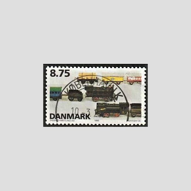FRIMRKER DANMARK | 1995 - AFA 1105 - Dansk legetj - 8,75 Kr. flerfarvet - Pragt Stemplet