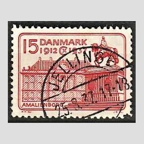 FRIM�RKER DANMARK | 1937 - AFA 241 - Chr. X 25 �re jubil�um 15 �re r�d - Lux Stemplet Jellinge