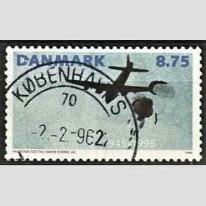 FRIM�RKER DANMARK | 1995 - AFA 1093 - 50 �ret for befrielsen - 8,75 Kr. flerfarvet - Pragt Stemplet