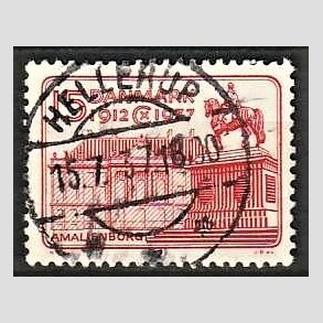 FRIM�RKER DANMARK | 1937 - AFA 241 - Chr. X 25 �re jubil�um 15 �re r�d - Lux Stemplet Hellerup
