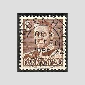 FRIMRKER DANMARK | 1950 - AFA 320 - Fr. IX 20 re brun - Lux Stemplet Kbenhavn