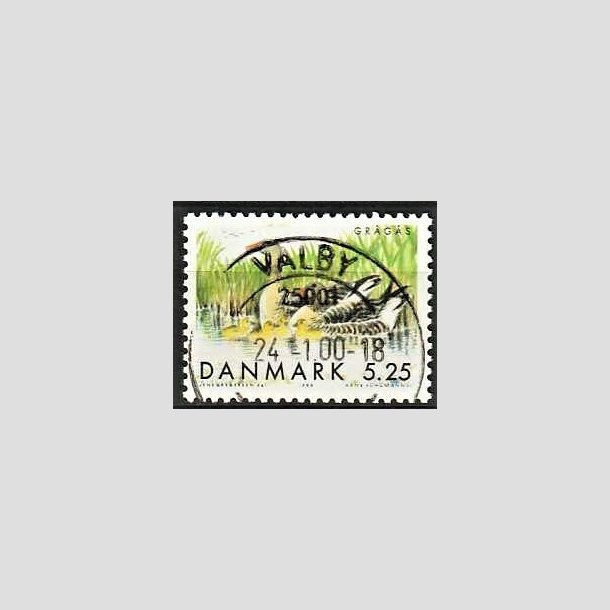 FRIMRKER DANMARK | 1999 - AFA 1223 - Danske trkfugle - 5,25 Kr. grgs - Pragt Stemplet Valby