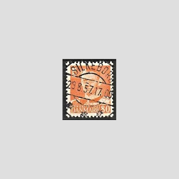 FRIMRKER DANMARK | 1952-53 - AFA 341 - Fr. IX 80 re orange - Lux Stemplet Silkeborg