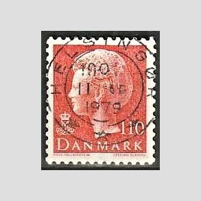 FRIMRKER DANMARK | 1978 - AFA 653 - Dronning Margrethe - 110 re orange - Pragt Stemplet Helsingr