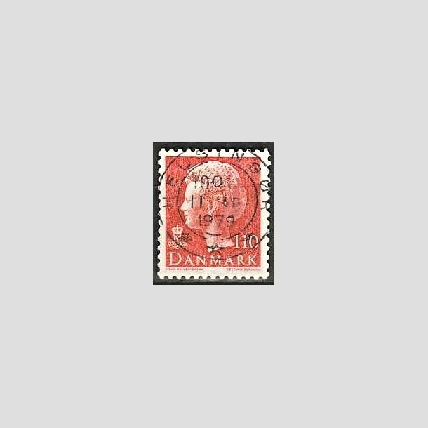 FRIMRKER DANMARK | 1978 - AFA 653 - Dronning Margrethe - 110 re orange - Pragt Stemplet Helsingr