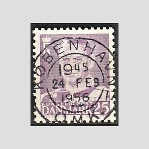 FRIMRKER DANMARK | 1955 - AFA 360 - Fr. IX 25 re violet - Lux Stemplet Kbenhavn
