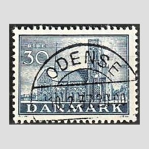 FRIM�RKER DANMARK | 1936 - AFA 233 - Reformationen 30 �re bl� - Lux Stemplet Odense