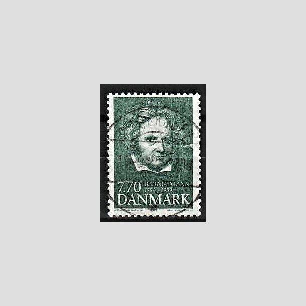 FRIMRKER DANMARK | 1989 - AFA 945 - B. S. Ingemann - 7,70 Kr. grn - Pragt Stemplet Haderslev