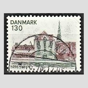 FRIM�RKER DANMARK | 1976 - AFA 616 - K�benhavn - 130 �re gr�n/brun - Pragt Stemplet Bl�vand