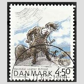 FRIM�RKER DANMARK | 2004 - AFA 1384 - Heimdal - 4,50 Kr. flerfarvet - Pragt Stemplet Holb�k