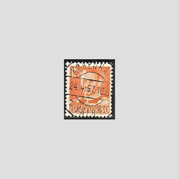 FRIMRKER DANMARK | 1952-53 - AFA 341 - Fr. IX 80 re orange - Lux Stemplet Kbenhavn