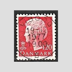 FRIMRKER DANMARK | 1977 - AFA 646 - Dronning Margrethe - 120 re rd - Pragt Stemplet Viborg